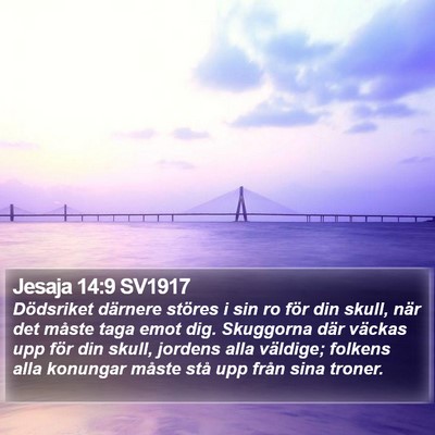 Jesaja 14:9 SV1917 Bible Verse Image