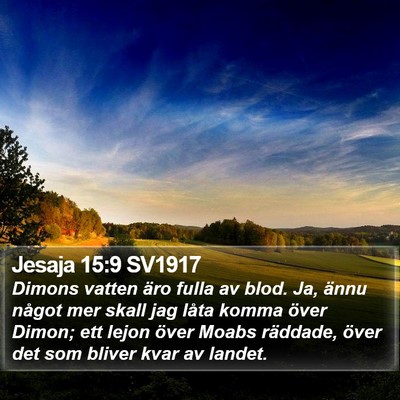 Jesaja 15:9 SV1917 Bible Verse Image