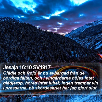Jesaja 16:10 SV1917 Bible Verse Image