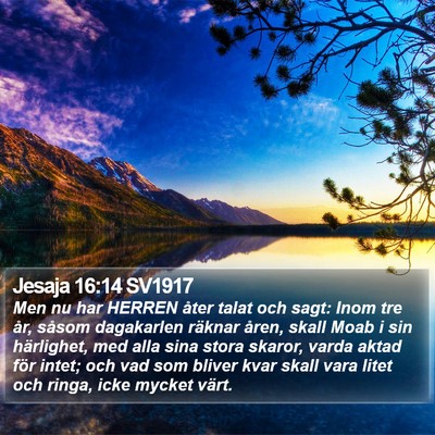 Jesaja 16:14 SV1917 Bible Verse Image