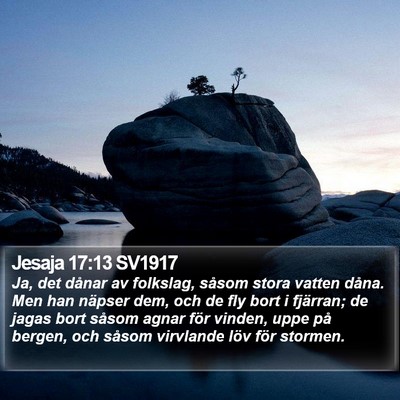 Jesaja 17:13 SV1917 Bible Verse Image