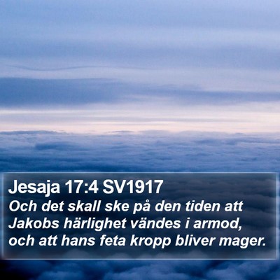Jesaja 17:4 SV1917 Bible Verse Image