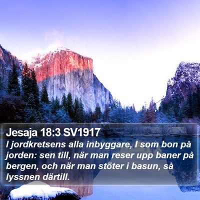 Jesaja 18:3 SV1917 Bible Verse Image