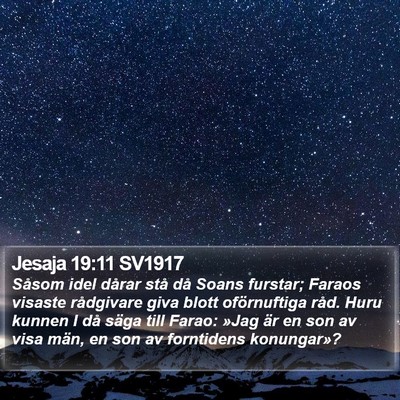 Jesaja 19:11 SV1917 Bible Verse Image