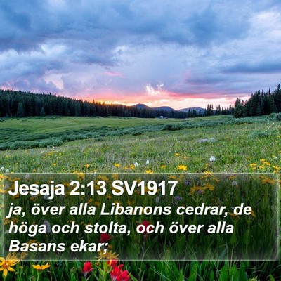 Jesaja 2:13 SV1917 Bible Verse Image