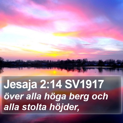 Jesaja 2:14 SV1917 Bible Verse Image