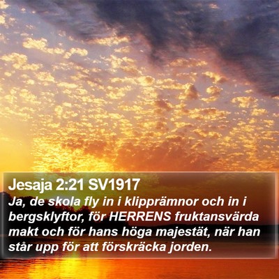 Jesaja 2:21 SV1917 Bible Verse Image