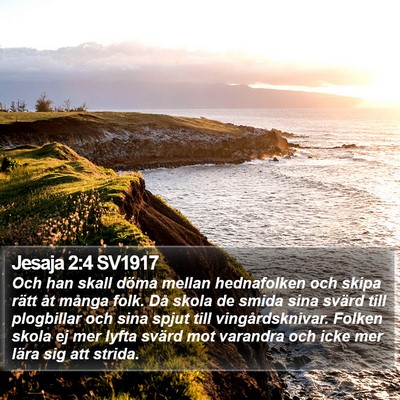 Jesaja 2:4 SV1917 Bible Verse Image