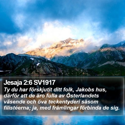 Jesaja 2:6 SV1917 Bible Verse Image
