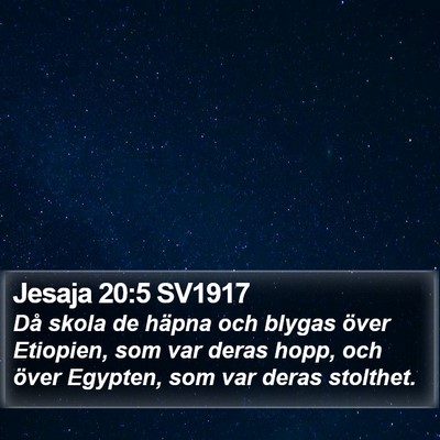 Jesaja 20:5 SV1917 Bible Verse Image