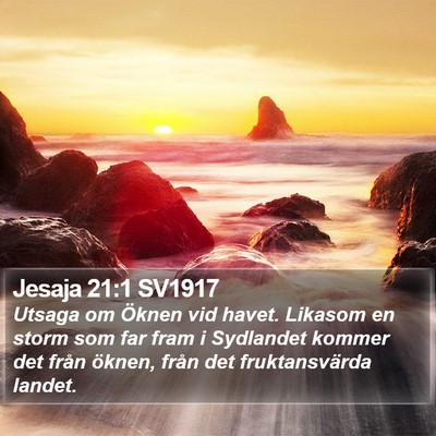 Jesaja 21:1 SV1917 Bible Verse Image
