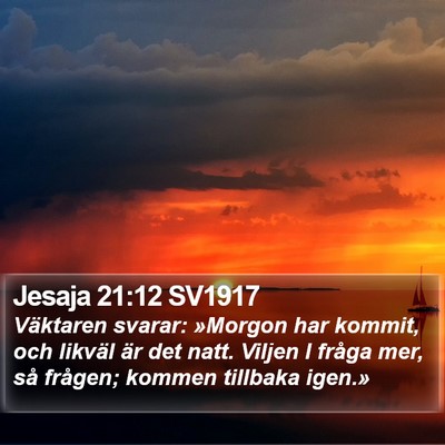 Jesaja 21:12 SV1917 Bible Verse Image