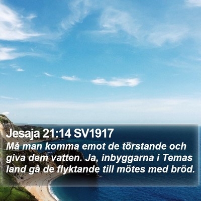 Jesaja 21:14 SV1917 Bible Verse Image