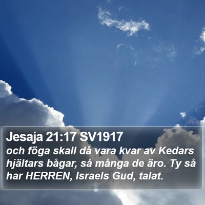 Jesaja 21:17 SV1917 Bible Verse Image