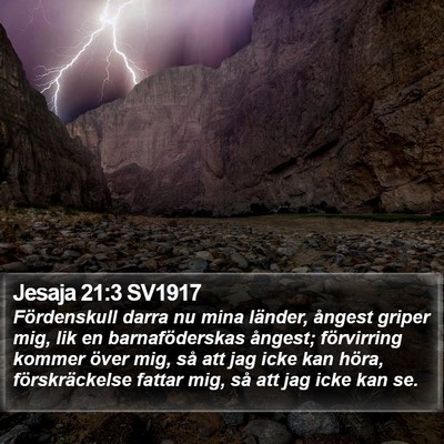Jesaja 21:3 SV1917 Bible Verse Image