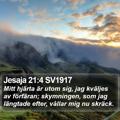 Jesaja 21:4 SV1917 Bible Verse Image