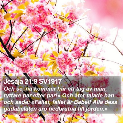 Jesaja 21:9 SV1917 Bible Verse Image