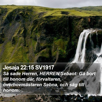 Jesaja 22:15 SV1917 Bible Verse Image