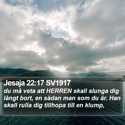 Jesaja 22:17 SV1917 Bible Verse Image