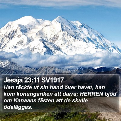 Jesaja 23:11 SV1917 Bible Verse Image