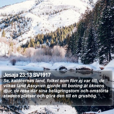 Jesaja 23:13 SV1917 Bible Verse Image