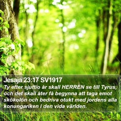 Jesaja 23:17 SV1917 Bible Verse Image