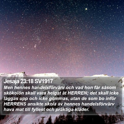 Jesaja 23:18 SV1917 Bible Verse Image