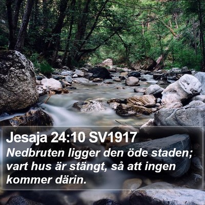Jesaja 24:10 SV1917 Bible Verse Image
