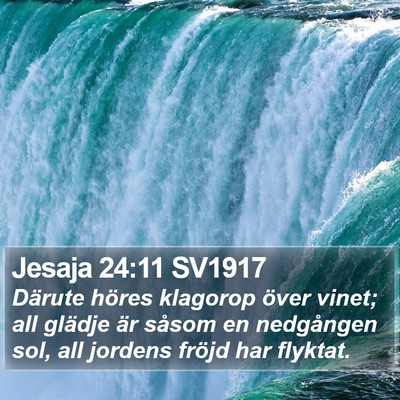 Jesaja 24:11 SV1917 Bible Verse Image