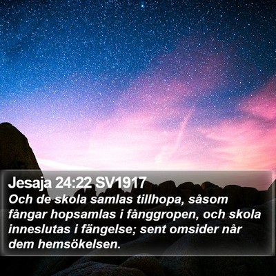 Jesaja 24:22 SV1917 Bible Verse Image
