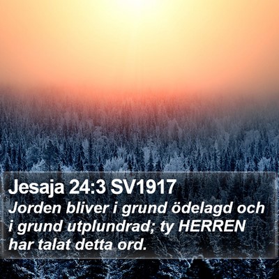 Jesaja 24:3 SV1917 Bible Verse Image