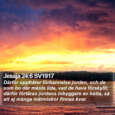 Jesaja 24:6 SV1917 Bible Verse Image