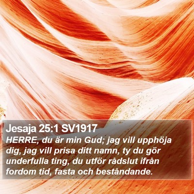 Jesaja 25:1 SV1917 Bible Verse Image