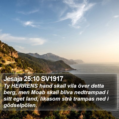 Jesaja 25:10 SV1917 Bible Verse Image