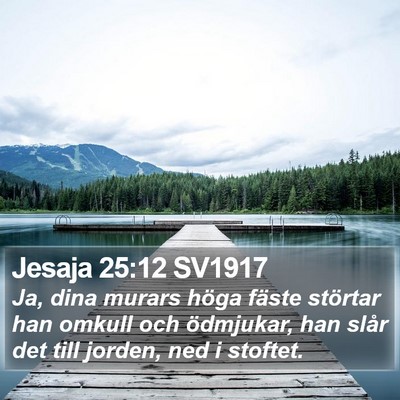 Jesaja 25:12 SV1917 Bible Verse Image