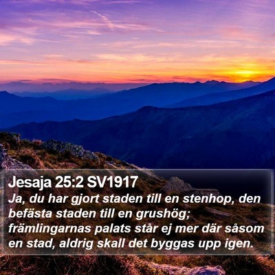 Jesaja 25:2 SV1917 Bible Verse Image