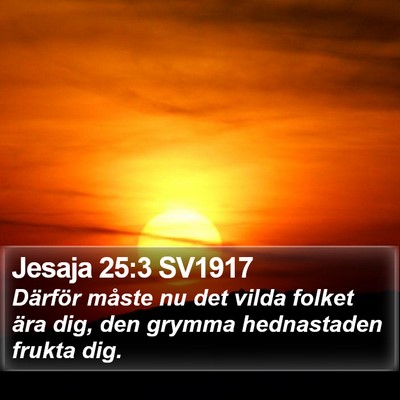 Jesaja 25:3 SV1917 Bible Verse Image