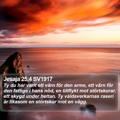 Jesaja 25:4 SV1917 Bible Verse Image