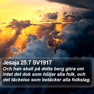 Jesaja 25:7 SV1917 Bible Verse Image