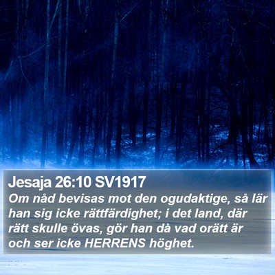 Jesaja 26:10 SV1917 Bible Verse Image