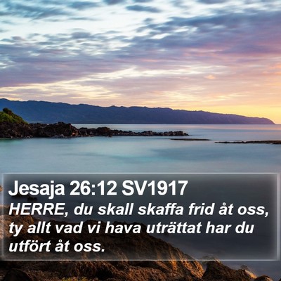 Jesaja 26:12 SV1917 Bible Verse Image