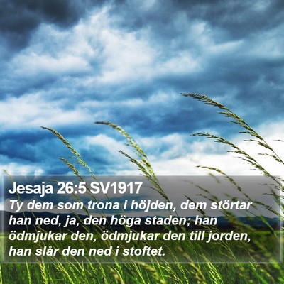 Jesaja 26:5 SV1917 Bible Verse Image