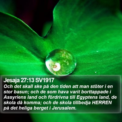 Jesaja 27:13 SV1917 Bible Verse Image
