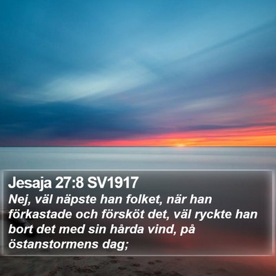 Jesaja 27:8 SV1917 Bible Verse Image