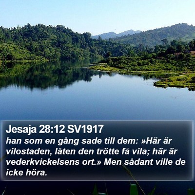 Jesaja 28:12 SV1917 Bible Verse Image