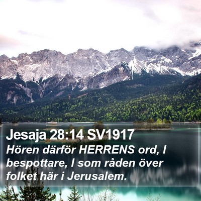 Jesaja 28:14 SV1917 Bible Verse Image