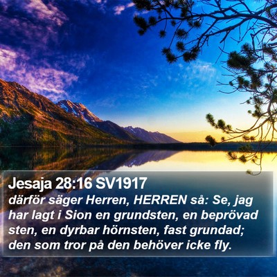 Jesaja 28:16 SV1917 Bible Verse Image
