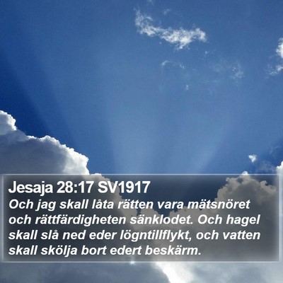 Jesaja 28:17 SV1917 Bible Verse Image
