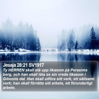 Jesaja 28:21 SV1917 Bible Verse Image