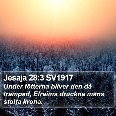 Jesaja 28:3 SV1917 Bible Verse Image